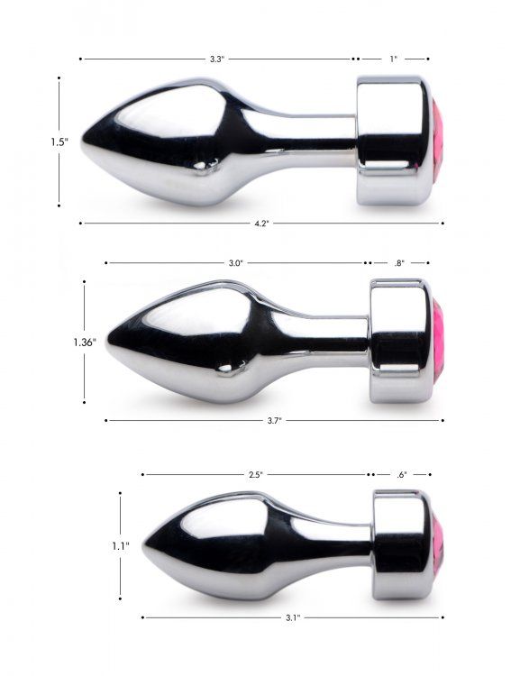 Adorn your derriere with this dazzling pink gem! The weighte... Booty Sparks - Gem Weighted Anal Plug S-size - Pink photo-6