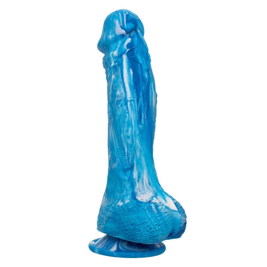 CEN - 6" Twisted Realistic Dildo - Blue