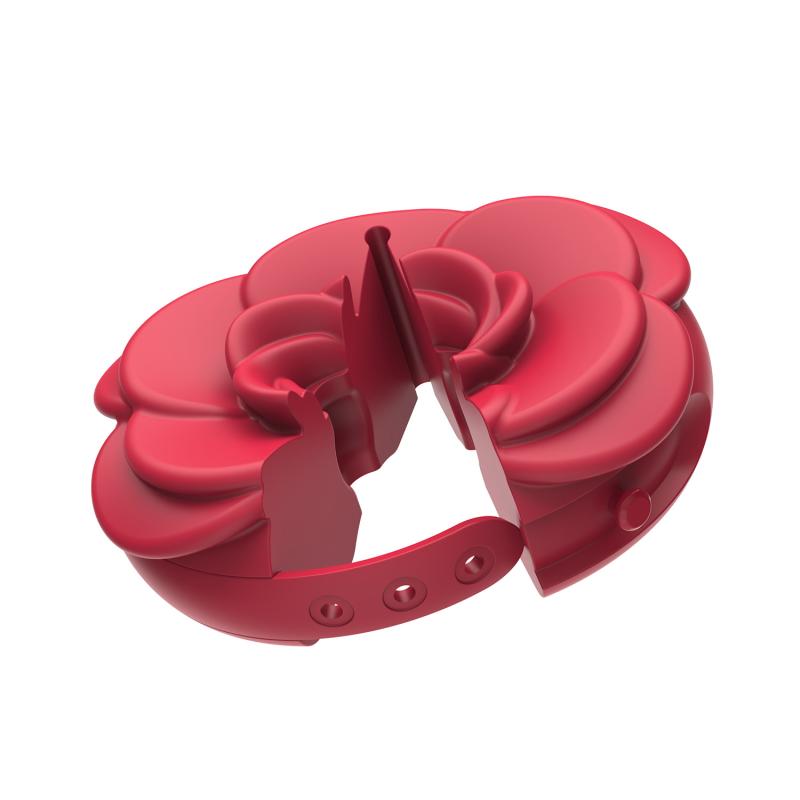 Teazers - Flower Vibro Nipple Clamps - Red photo-4