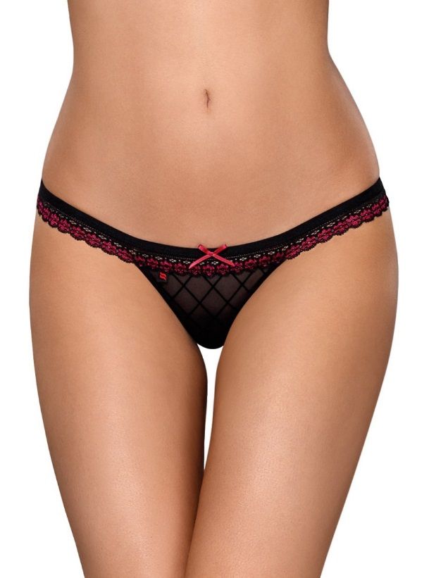 This cute, little thing has power to bring great pleasure. W... Obsessive - 819-THO-1 Thong - Black - L/XL photo
