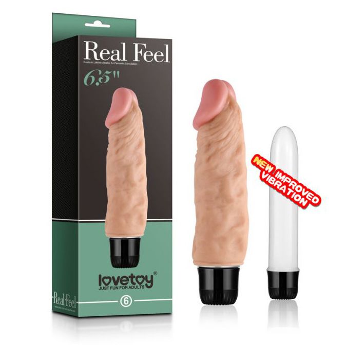 Lovetoy - Real Feel 6.5" Vibro Dildo - Skin photo-3