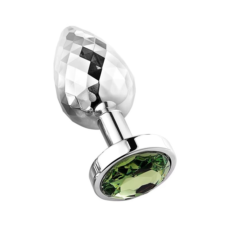 MT - Diamond Facets Metal Anal Plug M - Green