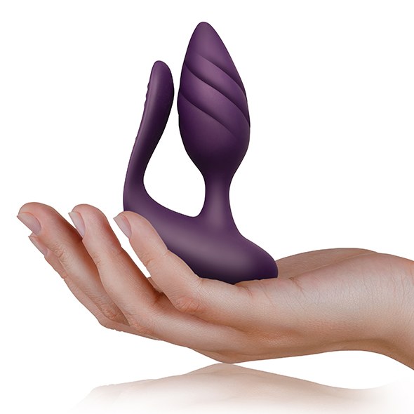Designed for ultimate shared satisfaction Cocktail is a powe... Rocks-off - Cocktail Dual Motored Couples Toy - Burgundy photo-2