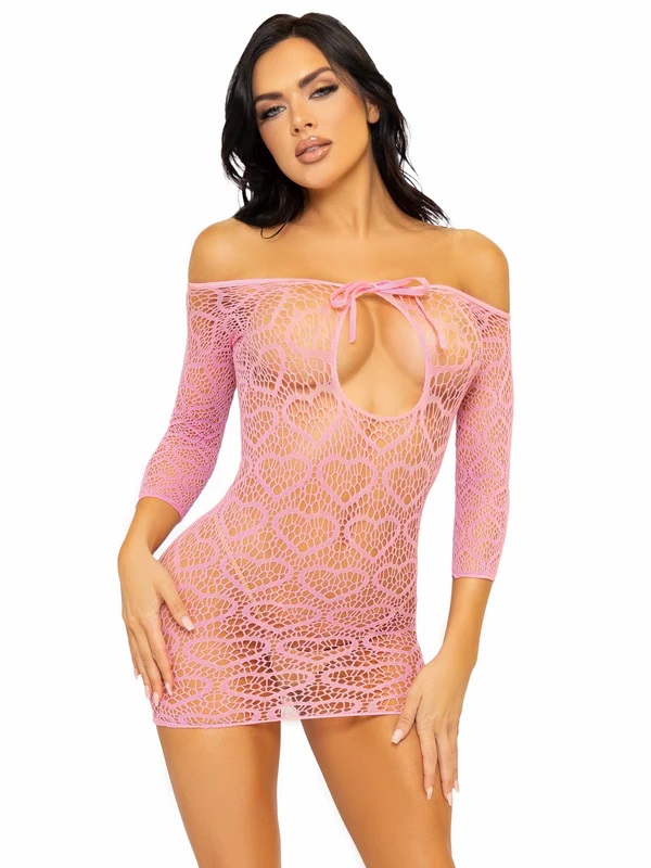 Leg Avenue - Modern Love Heart Dress - Pink photo