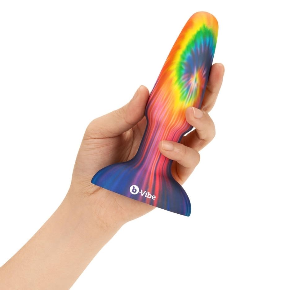 Take an ethereal trip to the promiscuous 60s and experience ... B-Vibe - Peace & Love Tie-Dye Rimming Plug photo-2
