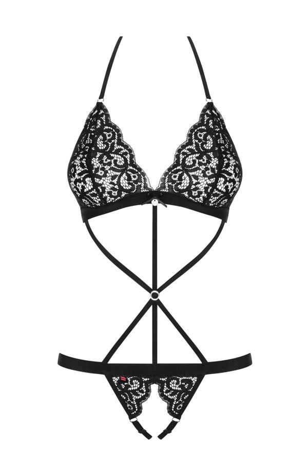 Imagine these seductive straps enlacing your body and giving... Obsessive - 831-TED-1 Teddy - Black - S/M photo-7