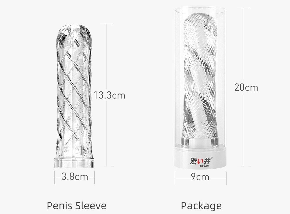 Japanese medical TPE, durable and ultra soft, super easy wea... Drywell - Roman Gladiator Series Sleeve 3 pcs - Clear photo-9