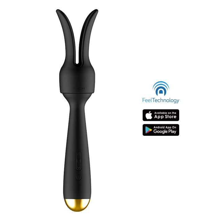Sexy design with detachable bunny ears that will take Emma’s... SVAKOM - Emma Neo Warming Vibrator - Black photo-2