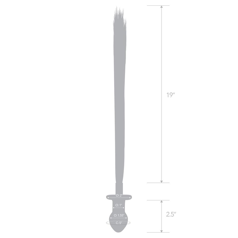 Glas - 3'' Horse Tail Glass Butt Plug photo-5