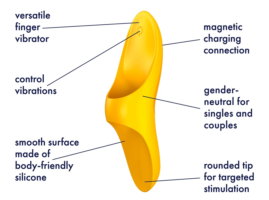 The Satisfyer Teaser is perfect for versatile stimulation of... Satisfyer - Teaser Finger Vibrator - Yellow photo-5