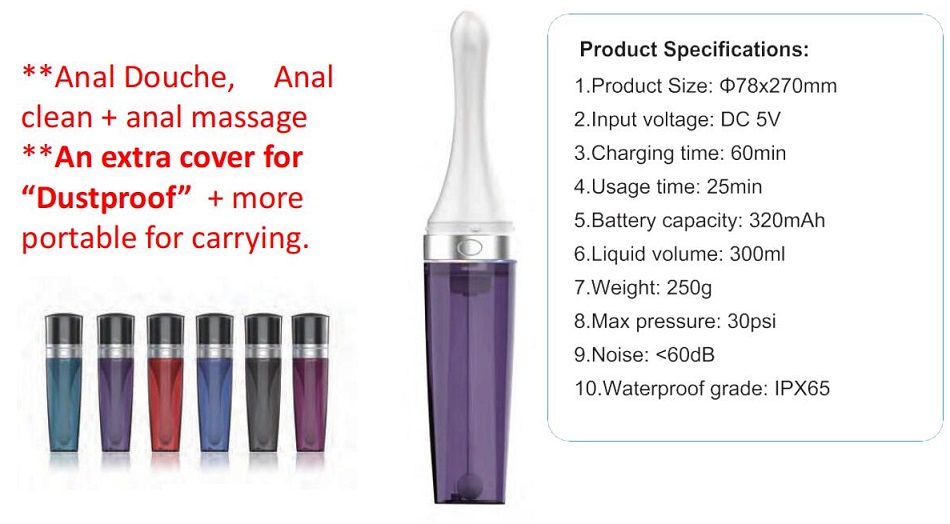 Automatic anal cleaner and massager 2-in-1
Strong motor
3 w... Ubetter - Electric Enema Bulb - Purple photo-8
