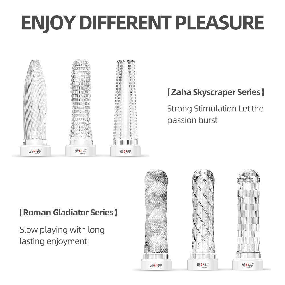 Japanese medical TPE, durable and ultra soft, super easy wea... Drywell - Roman Gladiator Series Sleeve 3 pcs - Clear photo-11
