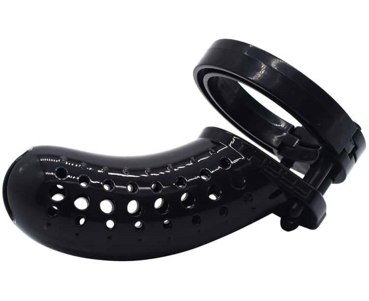 Material: Quality Plastic
Total high: 127mm
Cage high: 115mm... FAAK - Plastic Chastity Cage 23 - Black photo-4