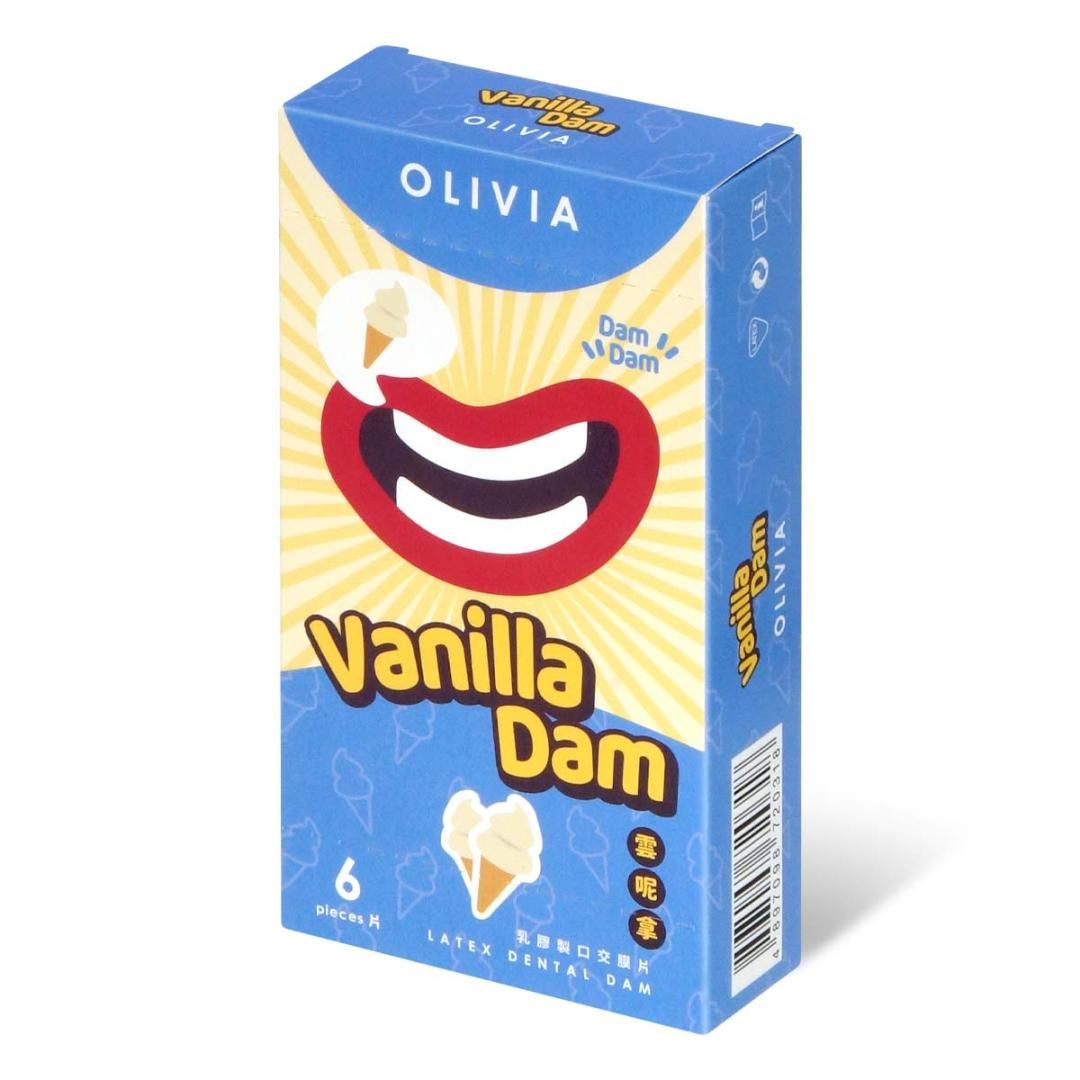 Olivia - Vanilla Scent Dental Dam 6's Pack Latex