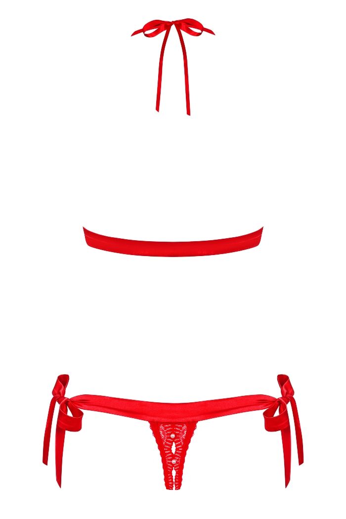 The hottest lingerie set on earth? It’s right here! So nice ... Obsessive - 822-SET-3 Set 2-pcs - Red - S/M photo-6