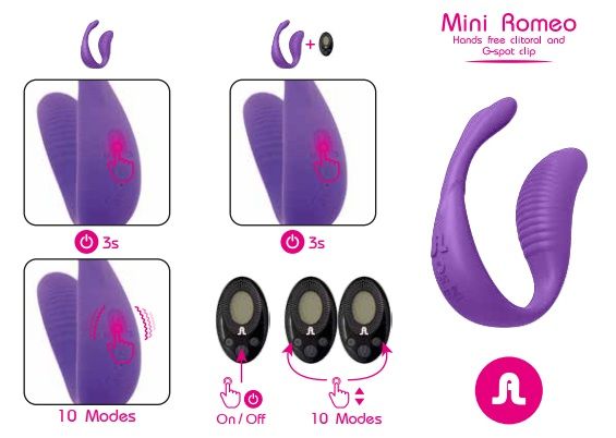 Hands-free double vibrator that simultaneously stimulates th... Adrien Lastic - Mini Romeo Clip photo-8