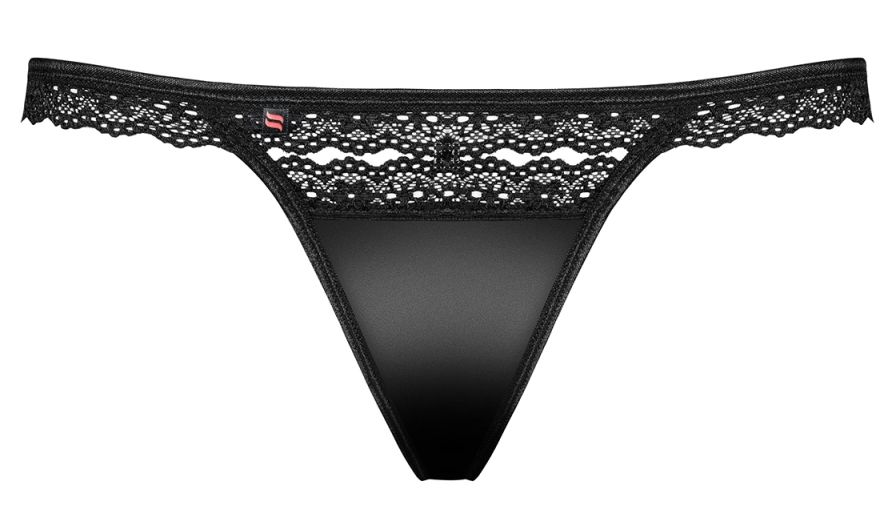 This charming and incredibly exciting thong will emphasize y... Obsessive - 868-THO-1 Thong - Black - L/XL photo-6
