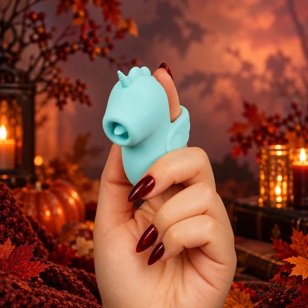 Unihorn - Tip N Tease 手指套震动器 - 蓝色 照片-7