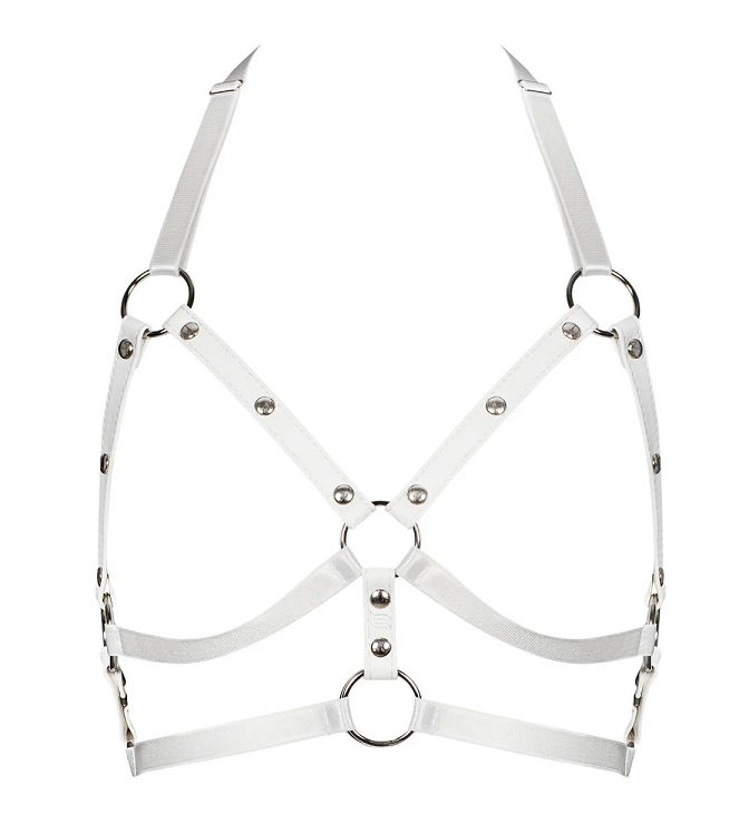 Time for love with a bit of madness! We remembered that you ... Obsessive - A759 Top Harness - White photo-9