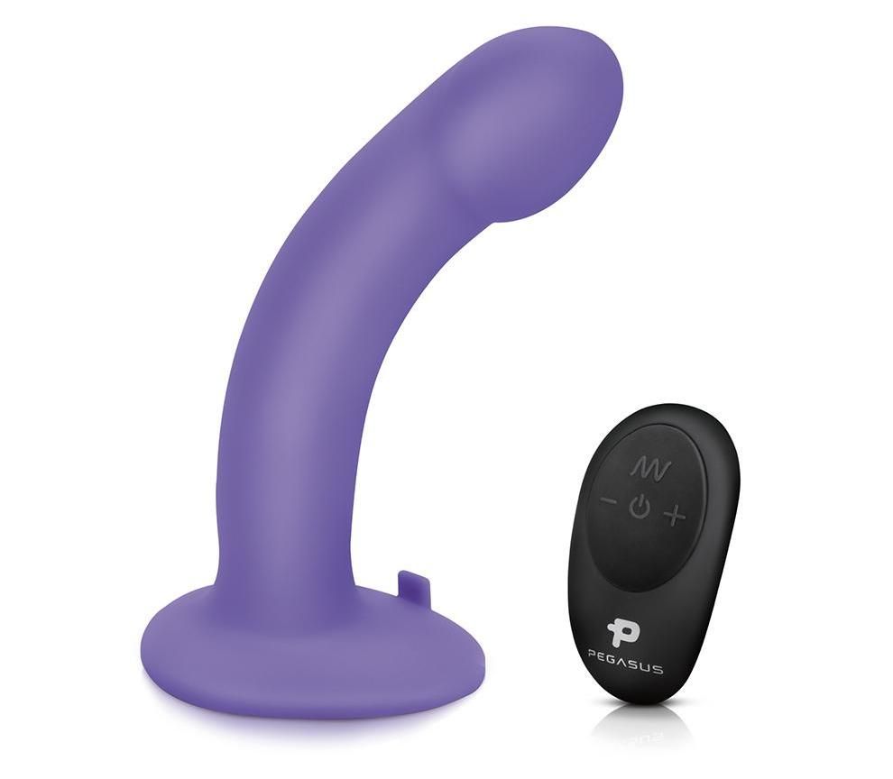 15 Vibration patterns
6 Vibration speeds
Wireless Remote Con... Pegasus - 6'' Curved Wireless Remote Control w/Harness - Purple photo-2