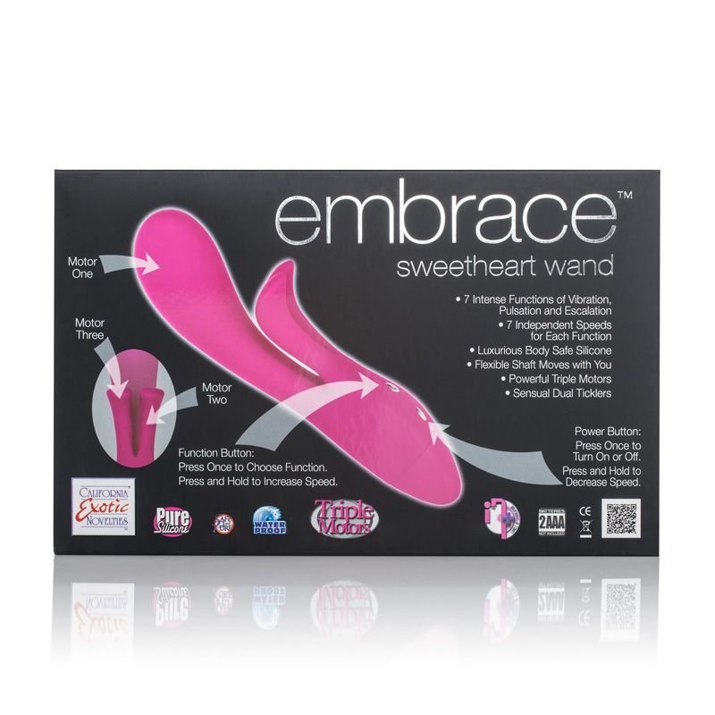 Embrace™ - Sweetheart Wand™ is a high-powered, ergonomically... CEN - Embrace Sweetheart Rabbit - Pink photo-8