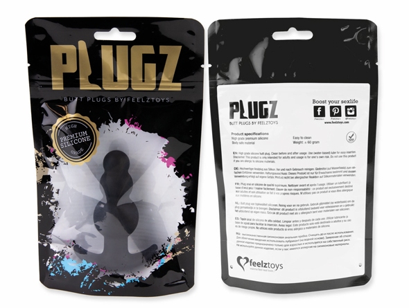Plugz is a series of beautiful butt plugs that are made of h... FeelzToys - Plugz Butt Plug Nr. 1 - Black photo-4