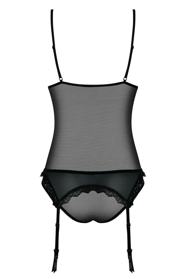 Black and grey! Hey! This set would look great on you! See t... Obsessive - Greyla Corset & Panties - Gray - S/M photo-8
