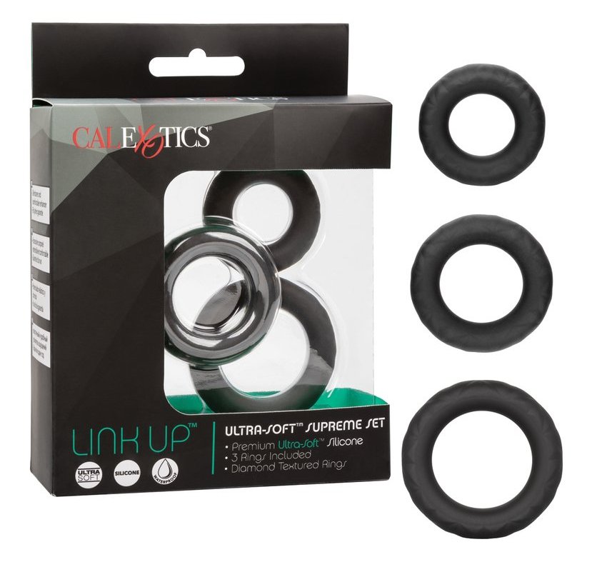 Set of 3 gradually sized premium Ultra-Soft Silicone support... CEN - Link Up Ultra-Soft Supreme Set - Black photo-4