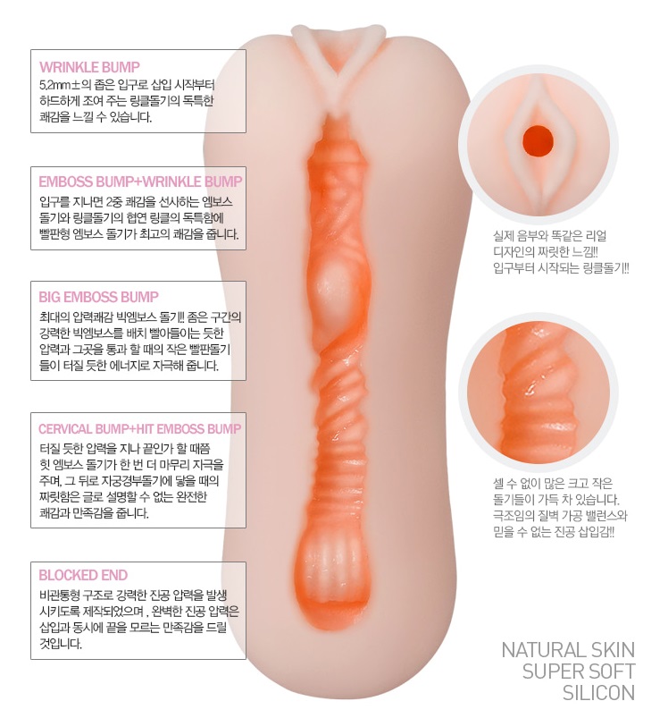 As a perfect non-penetrating product, it is a product with a... Coslina - Pinky Masturbator photo-2