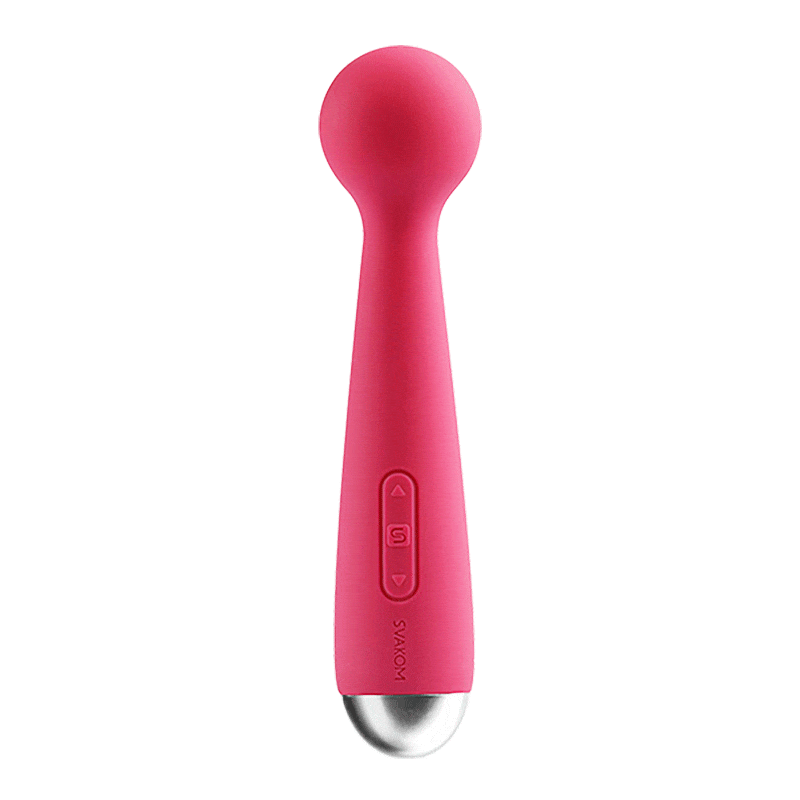 Mini Emma is a powerful smaller version of our popular wand ... SVAKOM - Mini Emma Wand Vibrator - Plum Red photo-3