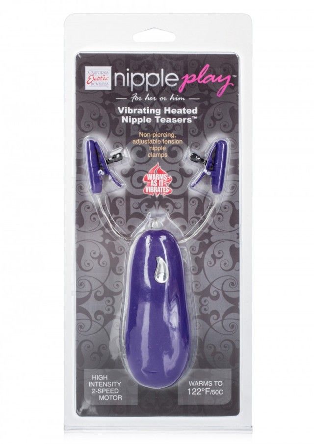 Experience intensely erotic tingles with the Nipple Play Vib... CEN - Vibrating Heated Nipple Teaser - Purple photo-3