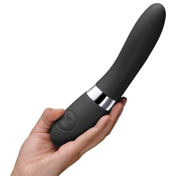 The Lelo Elise is a sleek black vibrator with two vibrating ... Lelo - Elise Vibe - Black photo-5