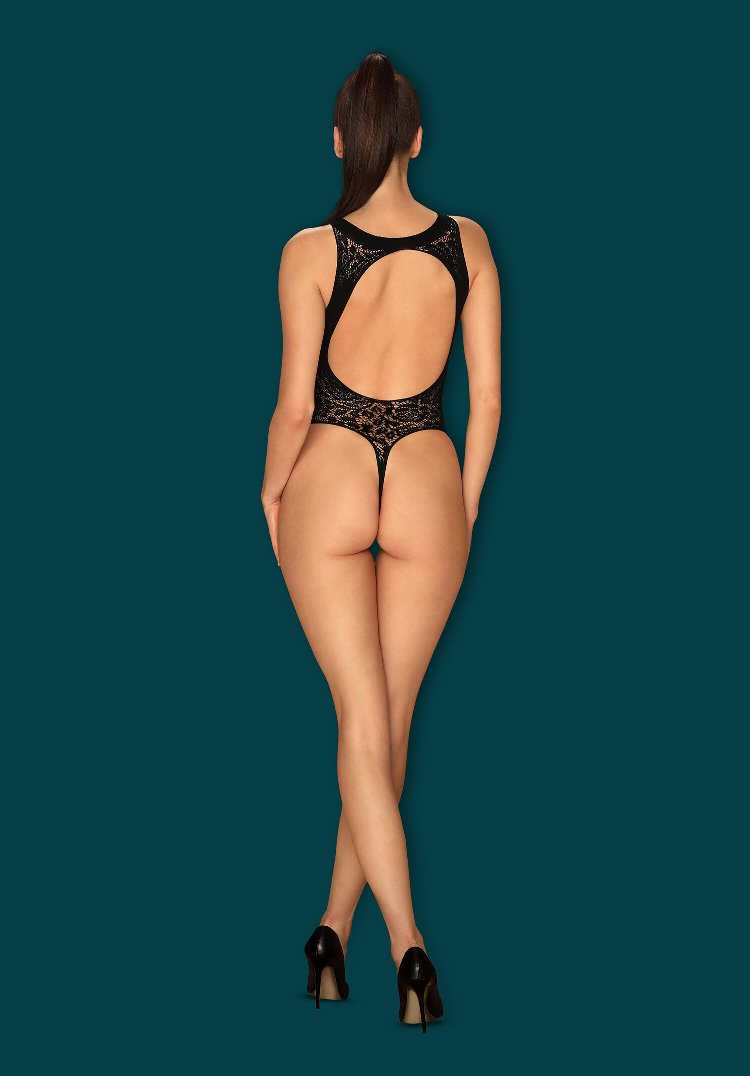 Obsessive - B129 连体内衣 - 黑色 - S/M/L 照片-4