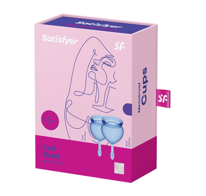 Featuring a playful forest design, these hygienic, medical g... Satisfyer - Feel Good Menstrual Cup - Dark Blue photo-8