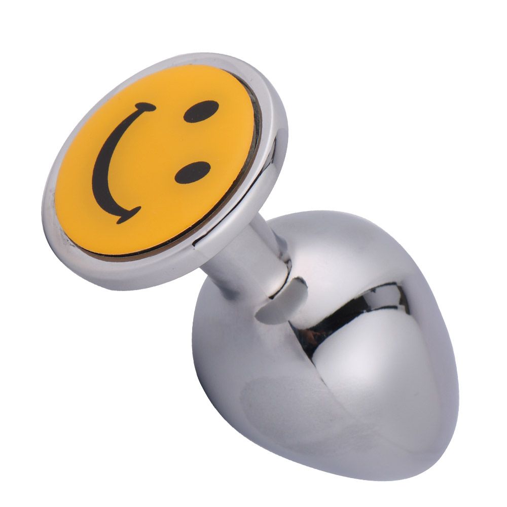 MT - Smile Face Anal Plug 82x34mm - Silver photo-2