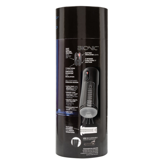 CEN - Bionic Sucking Vibro Masturbator - Black photo-17