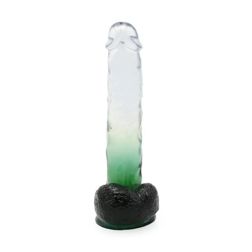 Kiotos - 光滑的透明仿真假陽具 06 - 綠色 照片-5
