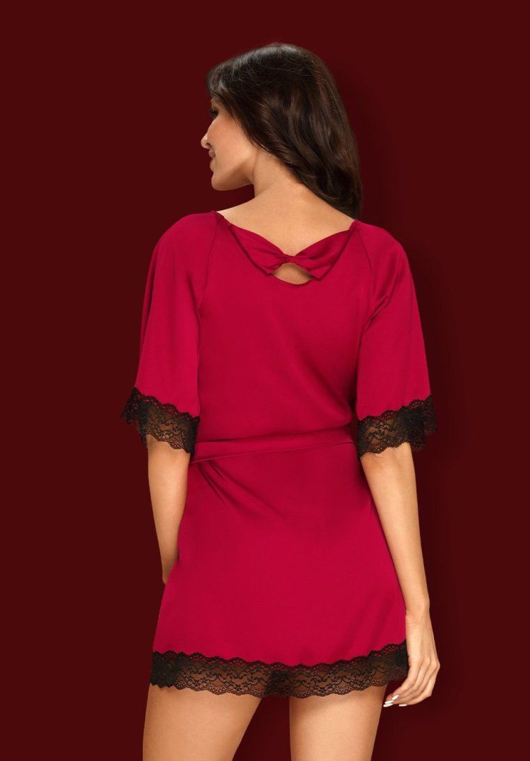 After a lovely night, it's time for a lovely morning! Ar... Obsessive - Sensuelia Robe - Red - L/XL photo-6
