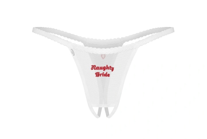 Obsessive - Weddya Bride Crotchless 3 pcs Set - White - 2XL/3XL photo