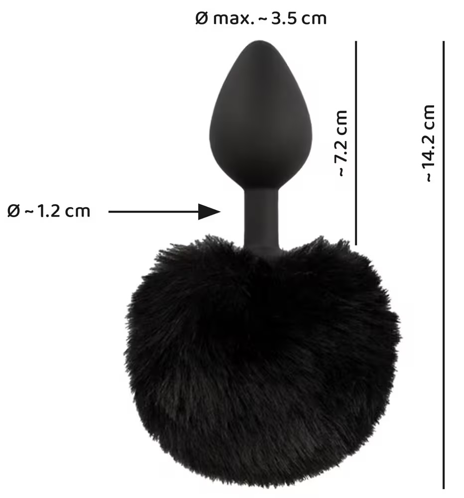 The fluffy tail plug for your butt size M by You2Toys has a ... You2Toys - Fluffy Tail Plug M - Black photo-8