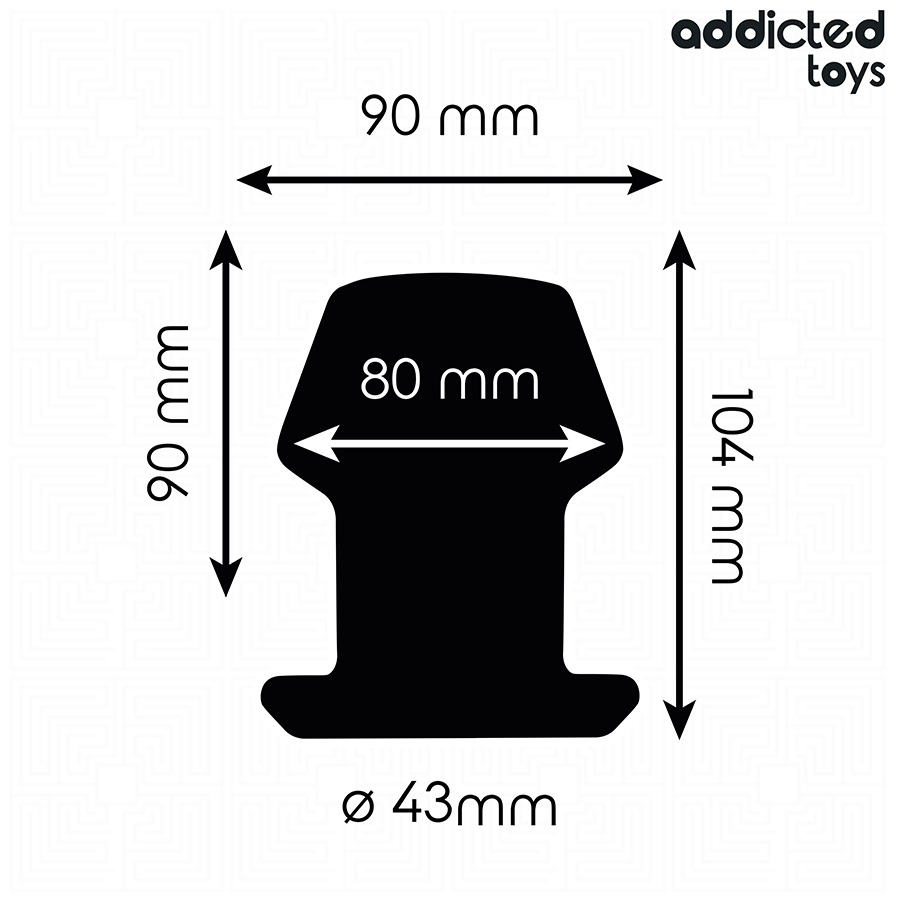 The Addicted Toys Extreme Hollow Anal Plug is an innovative ... Addicted Toys - Extreme Hollow Anal Plug L - Black photo-5