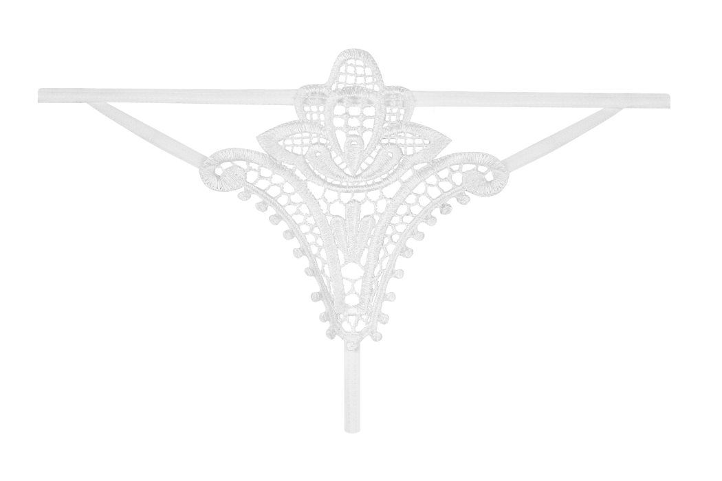 Try this magic combination of incredibly hot details and stu... Obsessive - Luiza Thong - White - S/M photo-7