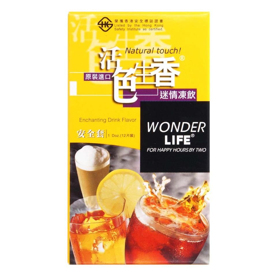 3 flavors: Cola, Lemon tea, and Cappuccino
Each condom is ma... Wonder Life - Enchanting Drink Flavor 12's Pack photo