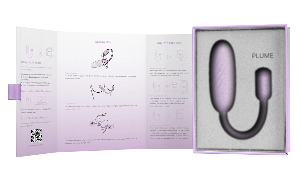 SVAKOM - Plume Interactive Bullet Vibrator - Pastel Lilac photo-13