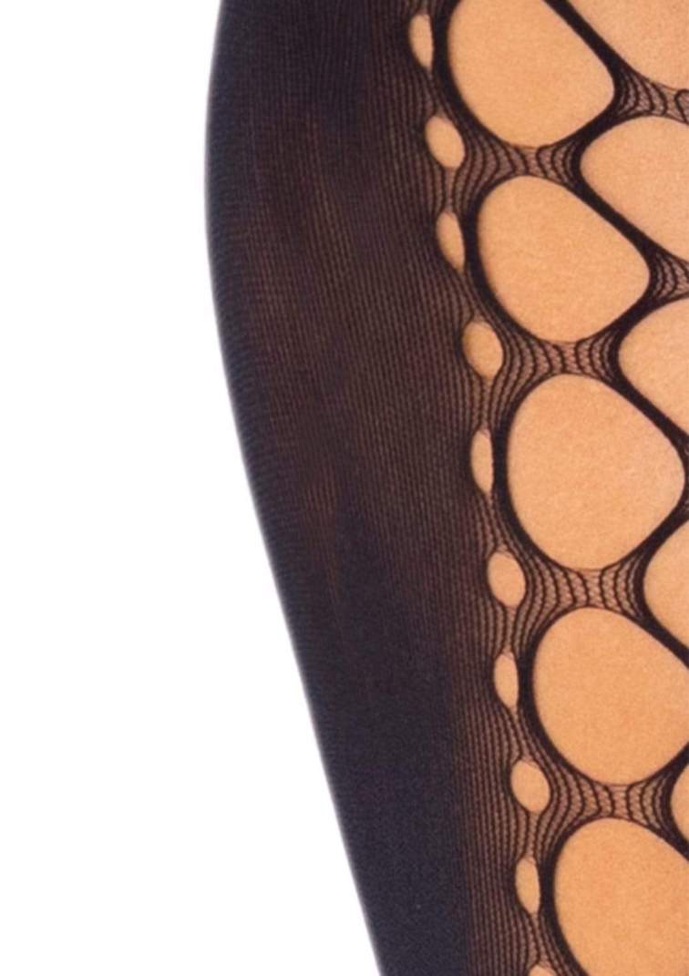 Net panel backless halter bodystocking. Leg Avenue - Fishnet Panel Bodystocking - Black photo-6
