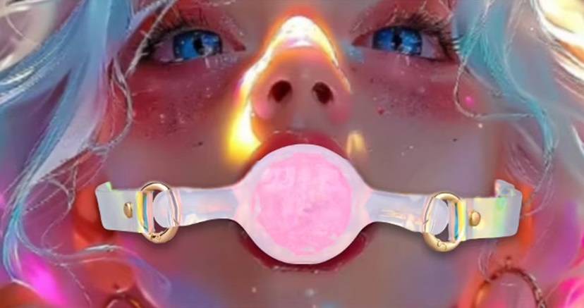 FAAK - Crystal Bite Ball Gag L - Pink 照片-7