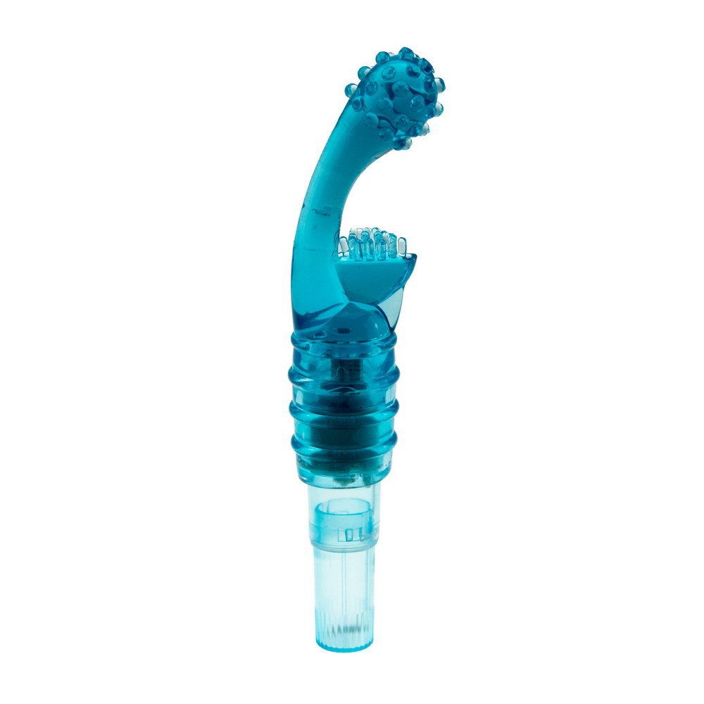 The female g spot vibrator is of phallus-like shape and espe... Aphrodisia - Corolla G Spot Massager - Blue photo-3