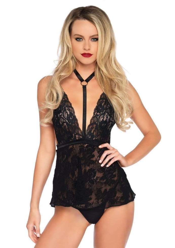 Leg Avenue - Come To Me Babydoll - Black photo