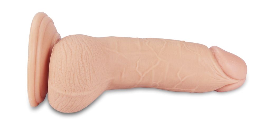 Mimicking the shape and hardness of a real erection, this ul... Lovetoy - 7" Real Extreme Vibrating Dildo - Flesh photo-3