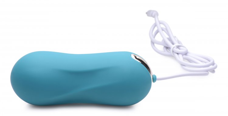 Twin toys crafted for tandem pleasure! Built for those who l... Inmi - Entwined Thumping Egg & Licking Stimulator - Blue photo-5